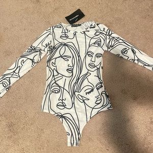 Pretty little thing abstract bodysuit